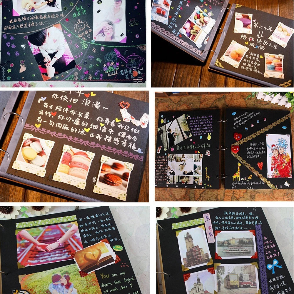 Álbum de Fotos DIY de Madera Vintage | Recuerdos y Almacenamiento para Scrapbook