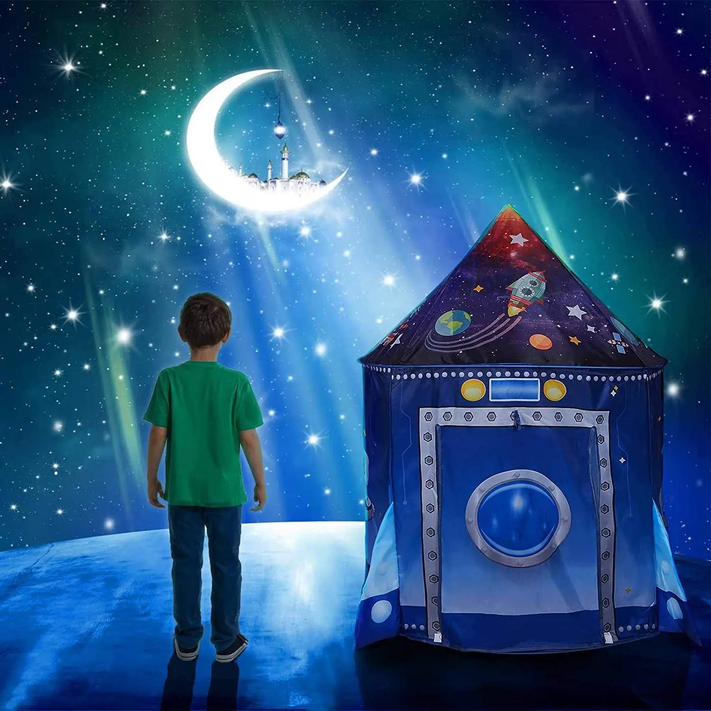 Rocket Ship Kids Tent | Fun Indoor & Outdoor Playhouse