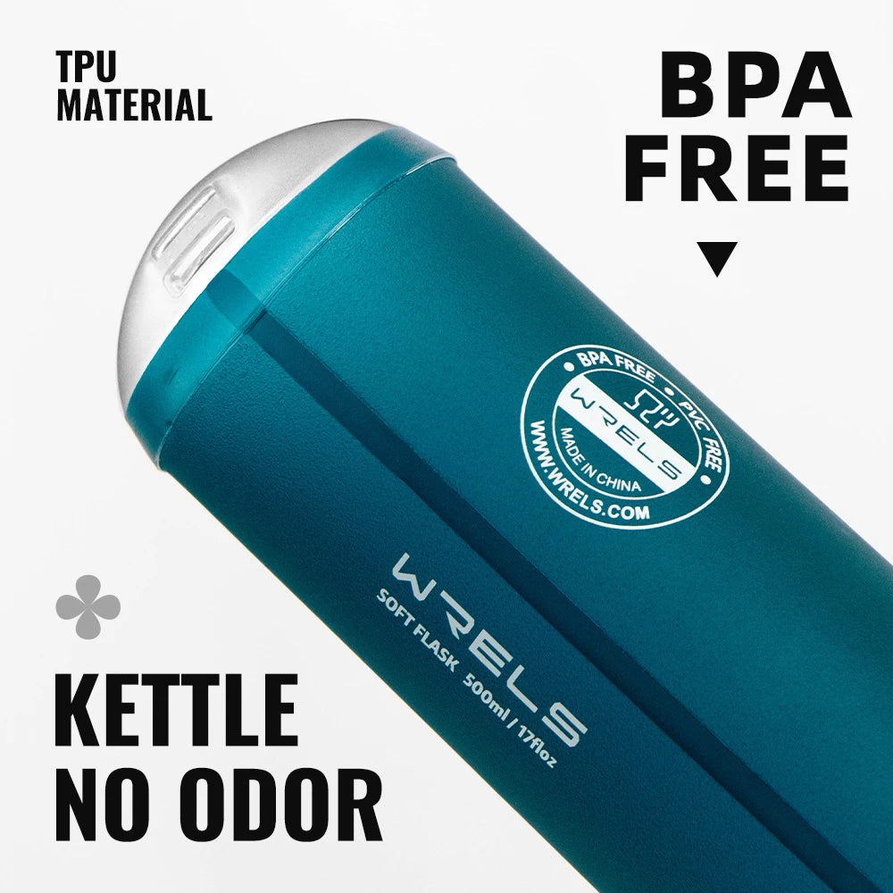 500ML Collapsible Sports Water Bottle | BPA-Free Soft Flask