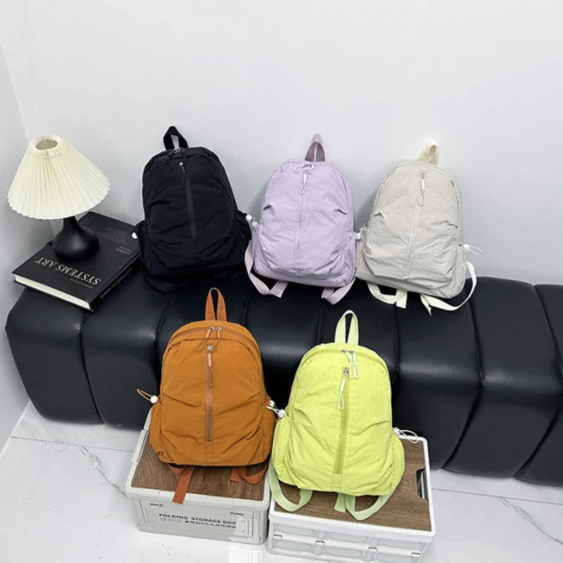 Lightweight Macaron Color Oxford Backpack for Women | Casual Chic bag