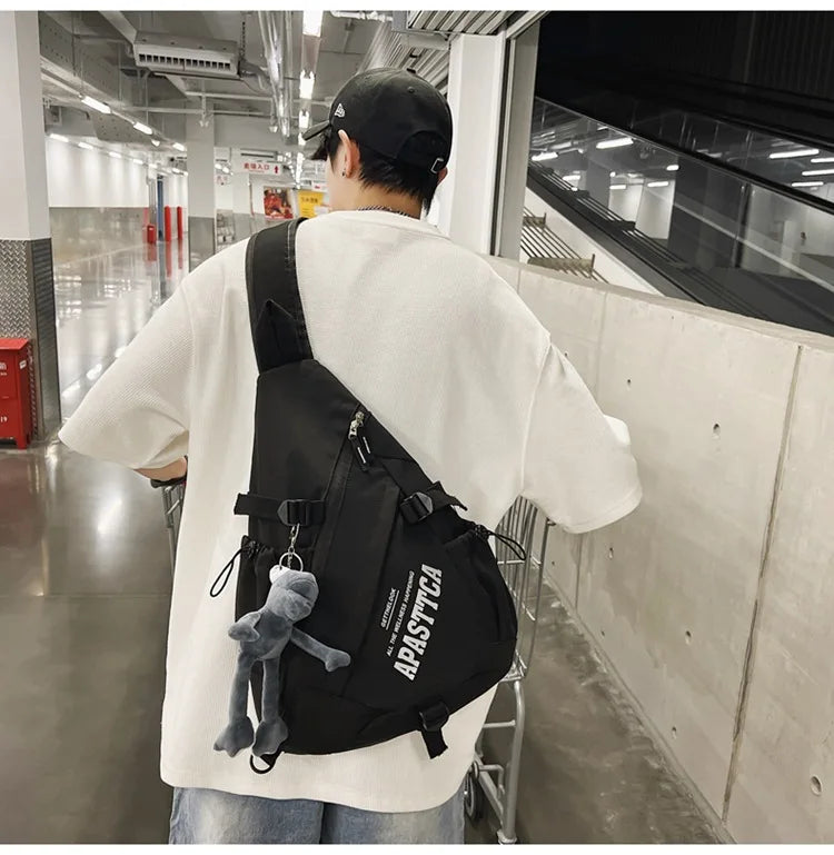 Outdoor Motorcycle Sport Travel Crossbody Bag Tactical Multifunction Waterproof Single Shoulder Backpack Unisex Casual Chest Bag