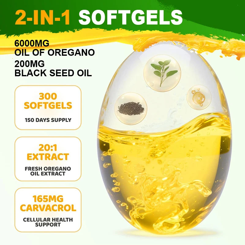 Organic Oregano Oil Softgels | Digestive & Immune Support