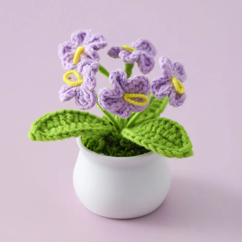 Flores de ganchillo de girasol y tulipán tejidas a mano | Encantadora decoración para el hogar