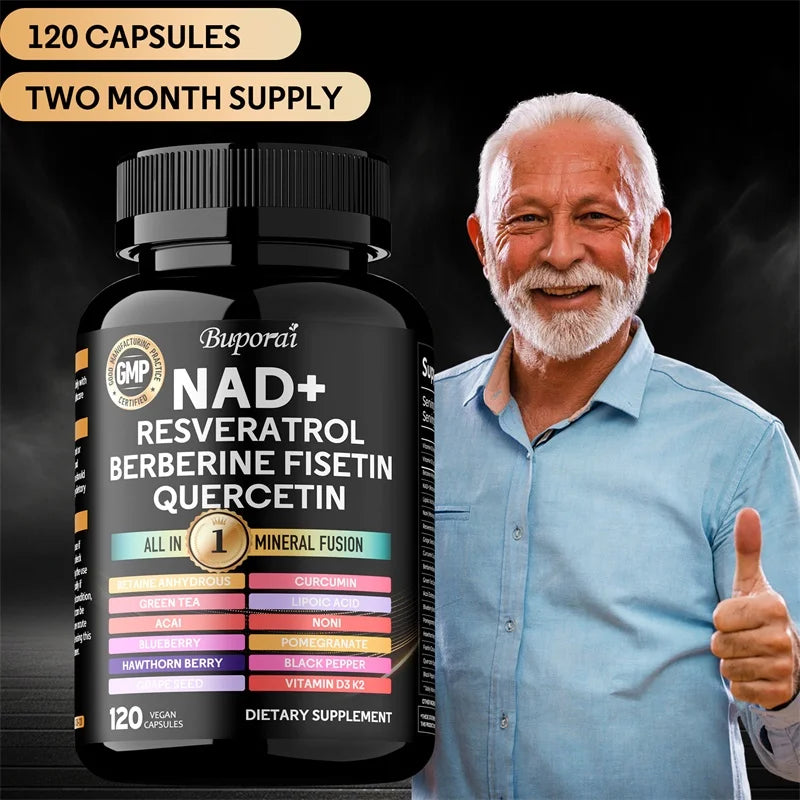 NAD Resveratrol Berberine Capsules | Supports Healthy Aging & Endurance