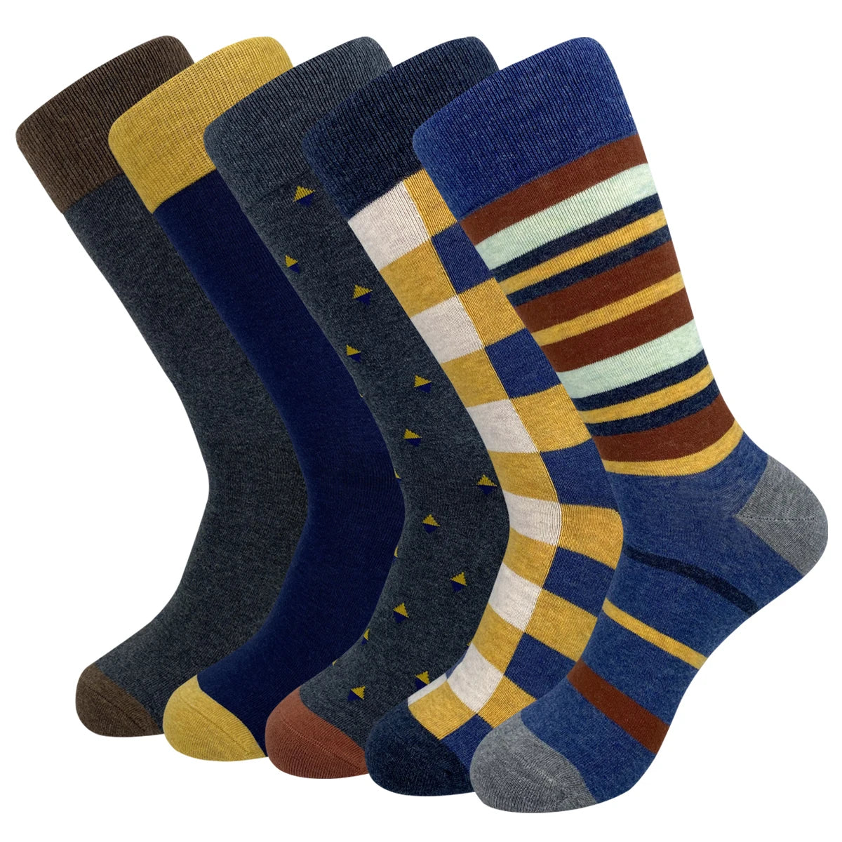 Men's Dress Socks | Breathable Cotton Crew Socks for All Occasions