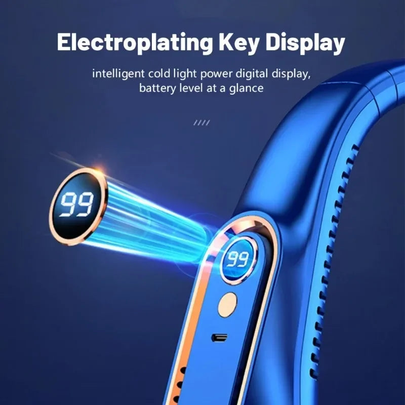 Portable Bladeless Fan | Ultra Quiet USB Charging Neck Fan