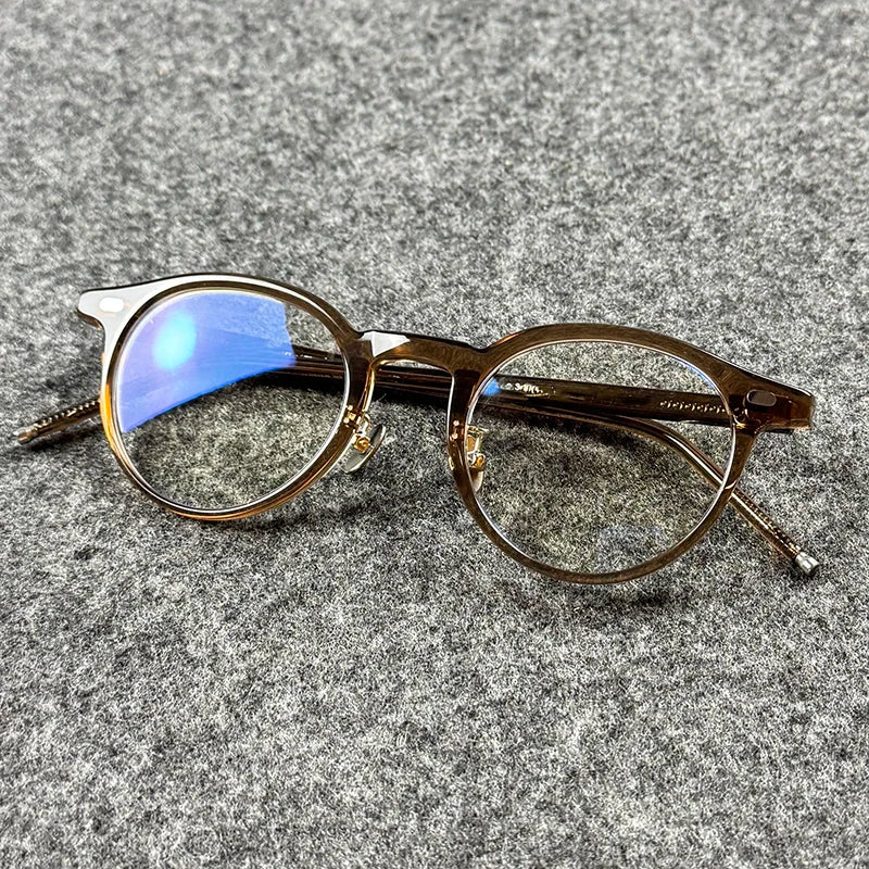Unisex Retro Round Acetate Eyeglasses Frames | Timeless Style