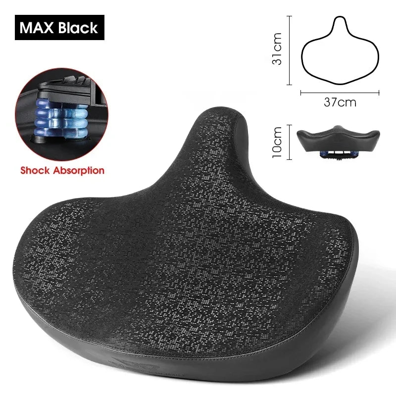 Ultra Wide Ergonomic MTB Saddle | Comfortable Shock-Absorbing Seat