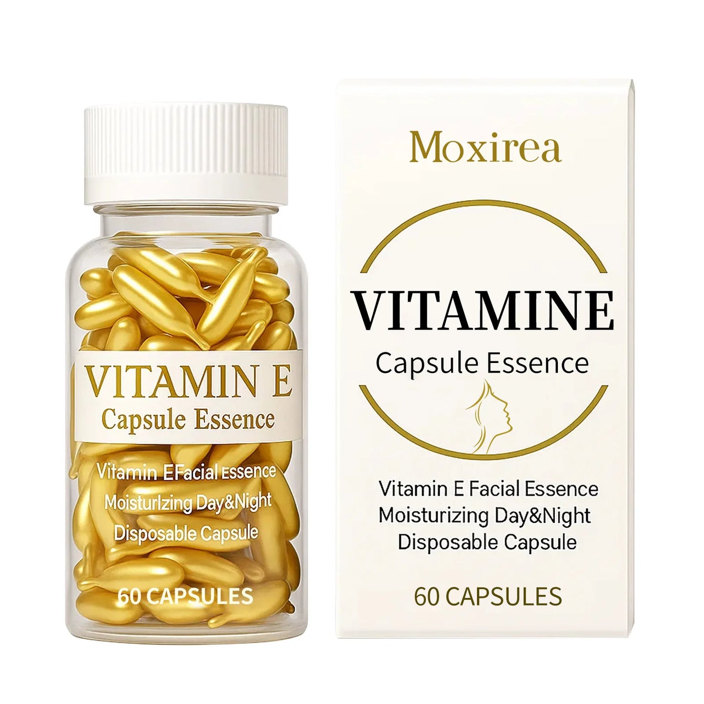 Vitamin E Face Serum Capsules for Deep Hydration and Firming
