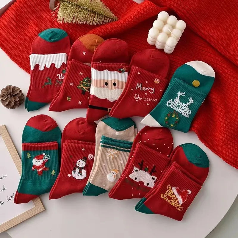 Cute Christmas Pattern Cotton Socks | Cozy Winter Gift Essentials