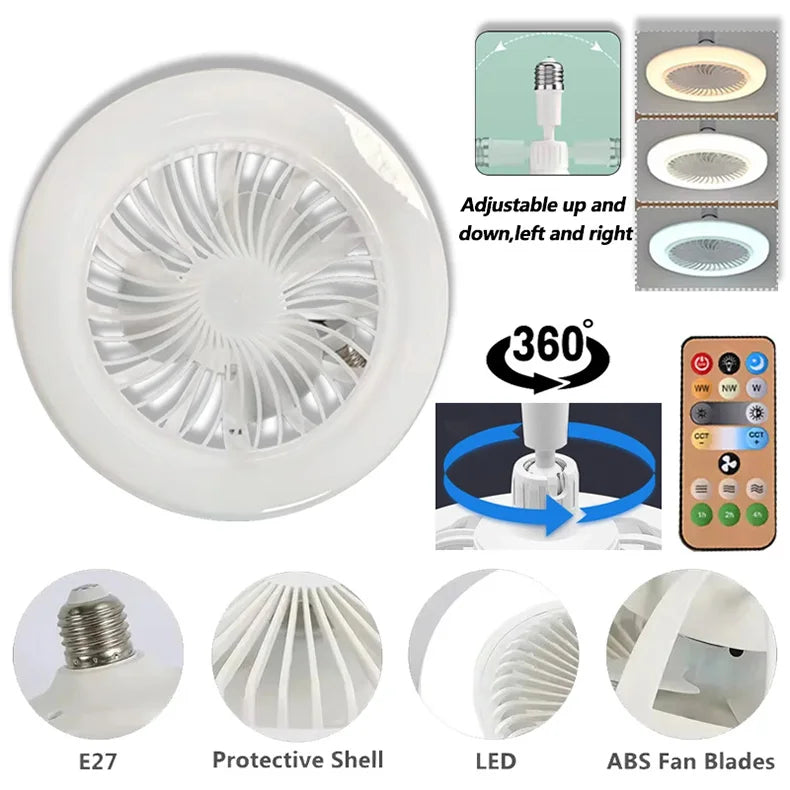 2 In 1 Ceiling Fan Lamps | Adjustable LED Decorative Light