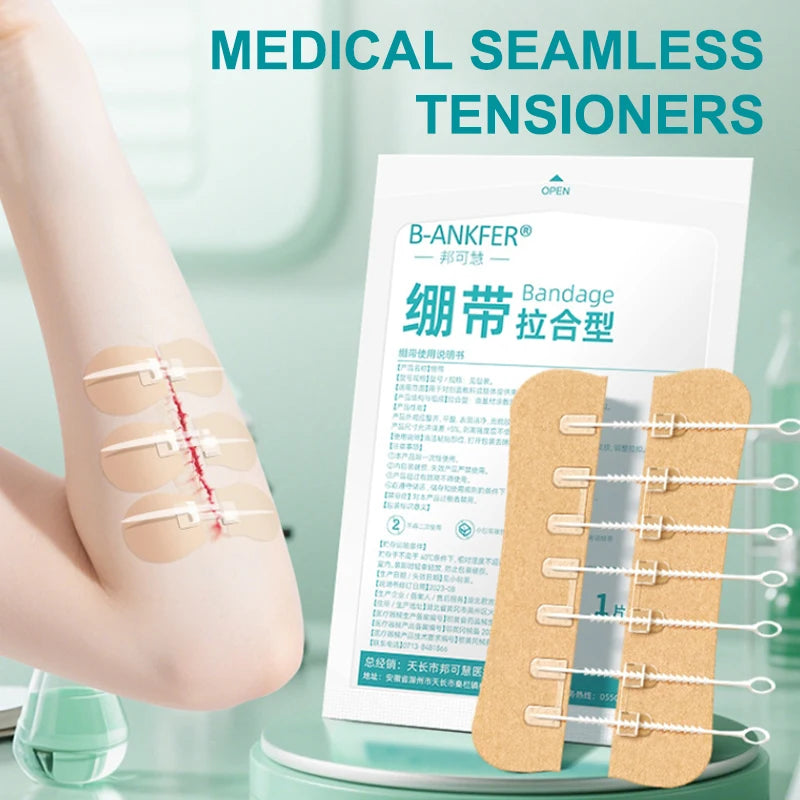 Portable Zipper Tie Wound Closure Patch | Quick Hemostatic Band-Aid