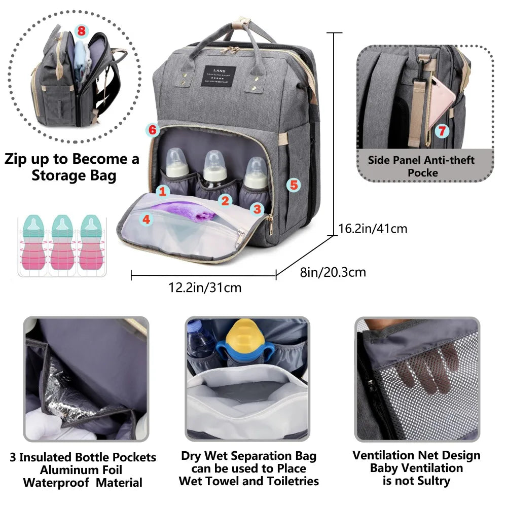 Lightweight Portable Folding Crib Backpack | Perfect Mommy Bag