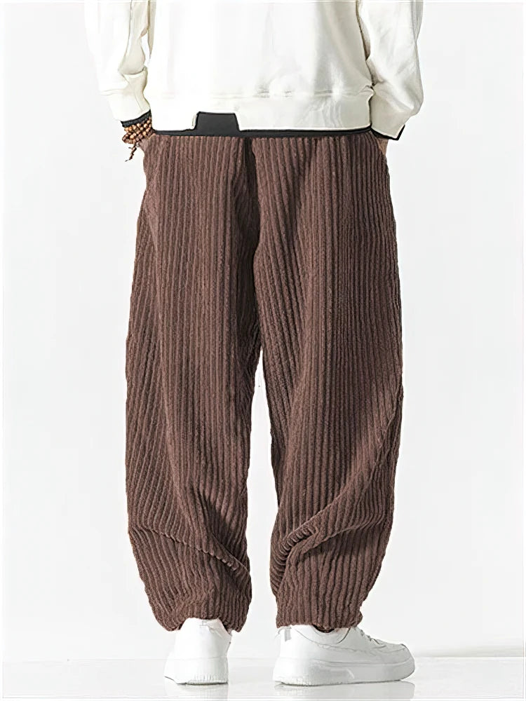 Men's Casual Corduroy Trousers | Stylish Loose Fit Streetwear