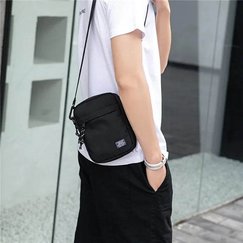 Casual Small Oxford Cloth Shoulder Bag for Men and Women