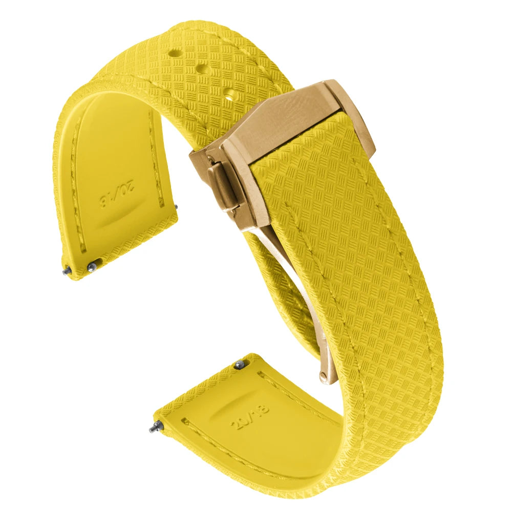 Universal Tropical FKM Rubber Watch Strap | Quick-Release Dive Bracelets