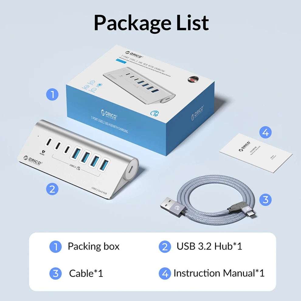 10Gbps USB 3.2 Docking Station Hub | Fast Charging & Multi Ports