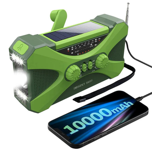 10000mAh Emergency Portable Radio | Weather Alert & Power Bank