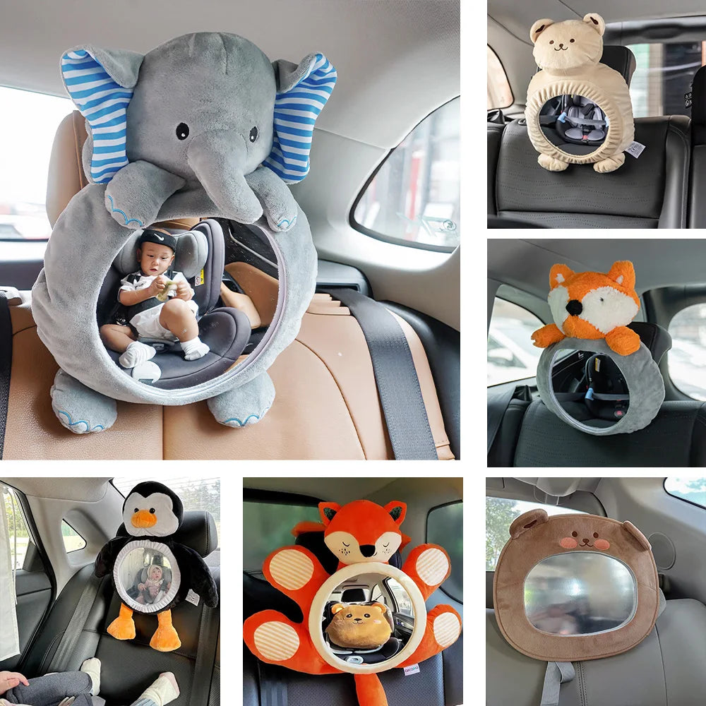 Baby Car Mirror for Safety | Easy View Cartoon Doll Design