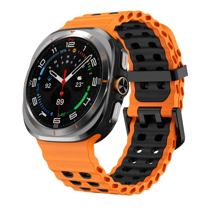 Silicone Sports Strap for Galaxy Watch | Breathable Marine Band