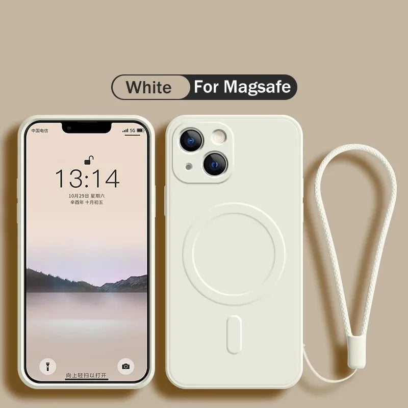 Magnetic Wireless Charge Case for iPhone | Soft Silicone Cover