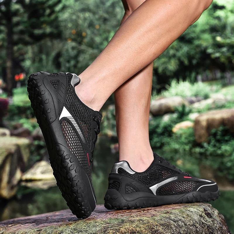 Casual Wide-Toe Men's Walking Sneakers | Breathable Comfort Shoes