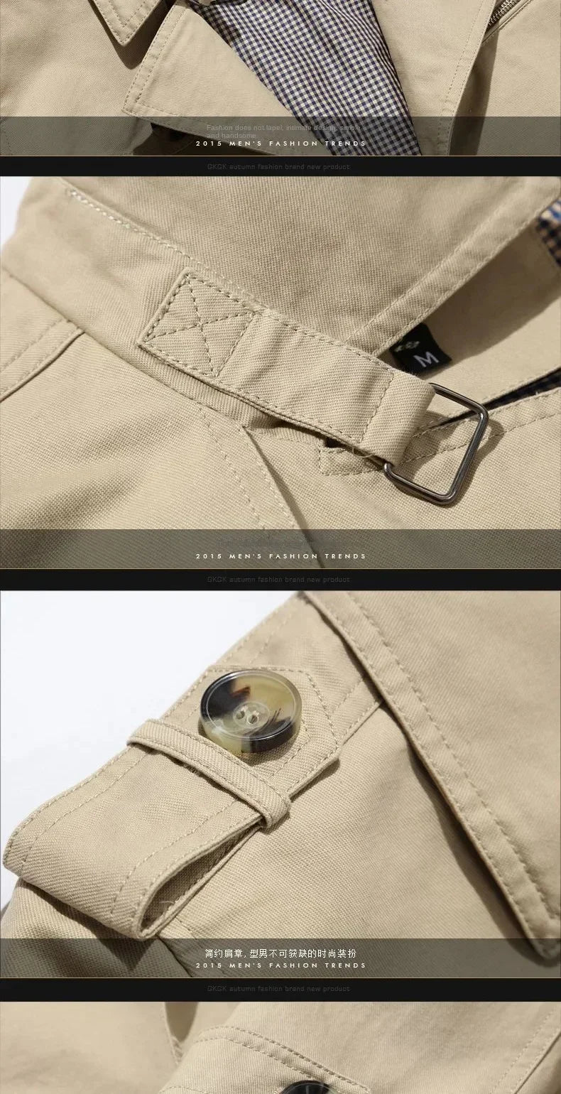 Men's Casual Windbreaker Long Jackets | Stylish Trench Coat