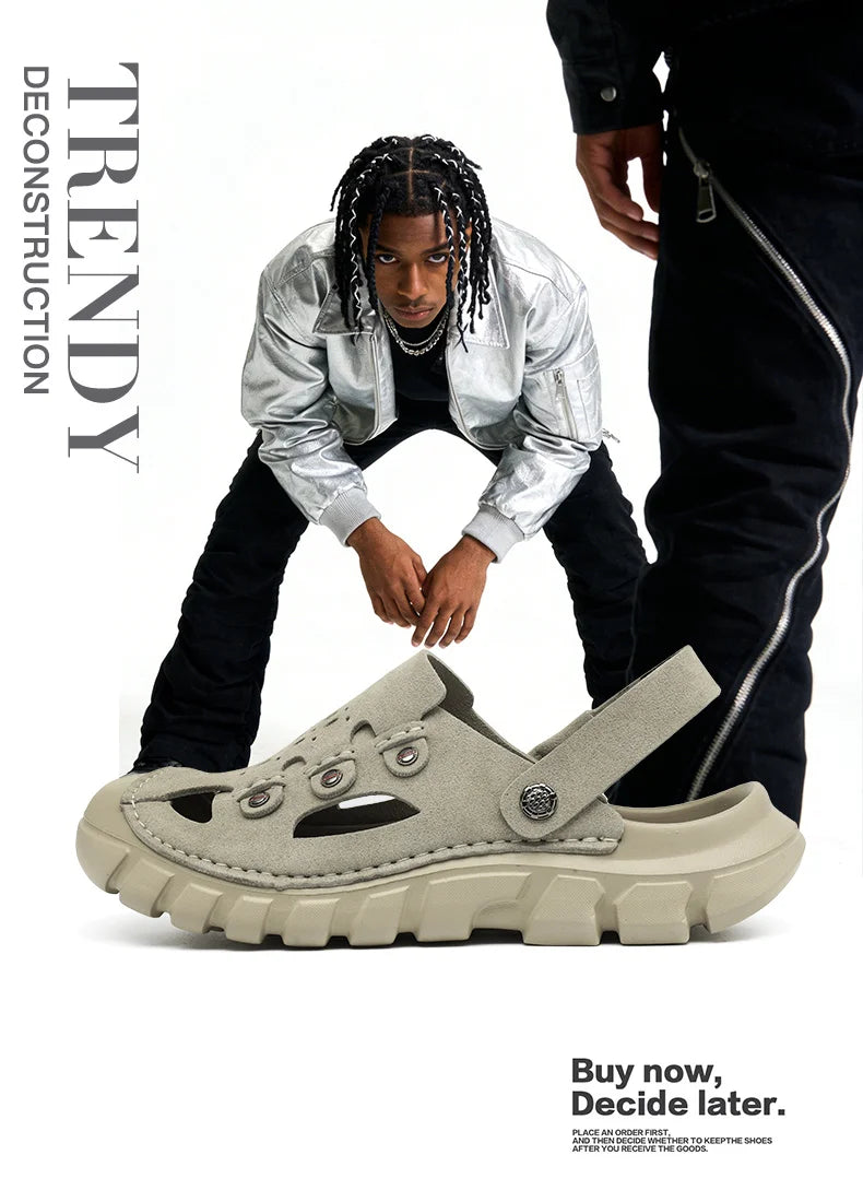 Men’s Two-Way Wearing Hollow Out Sandals | Breathable Summer Footwear