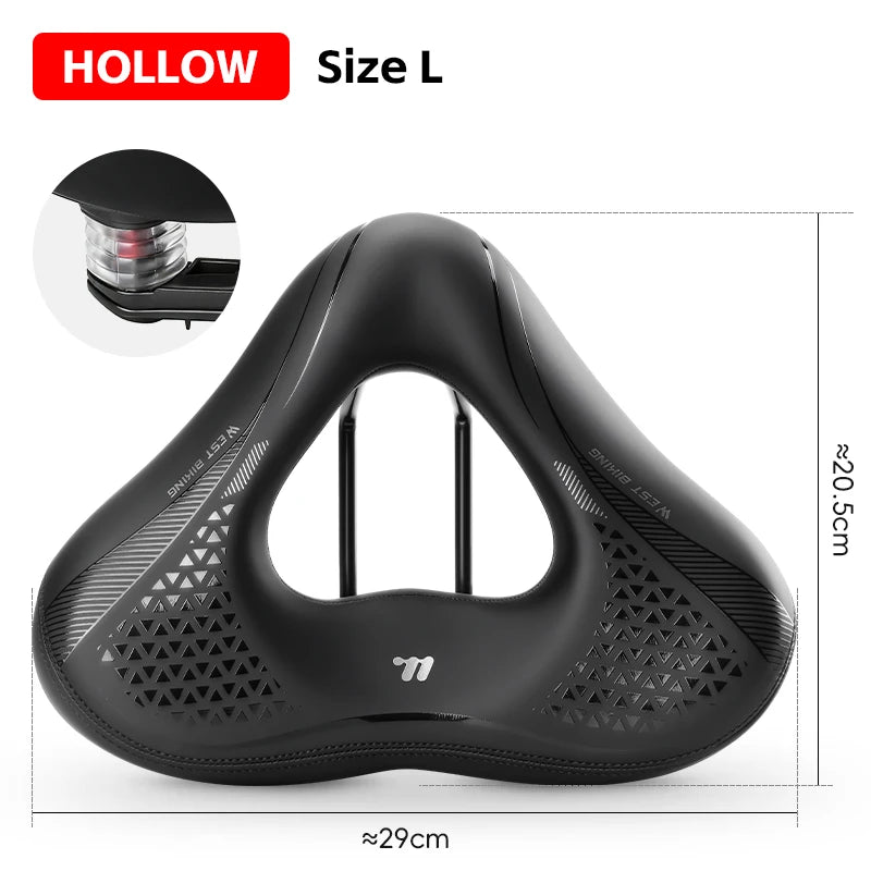 High-Elastic Shock-Absorbing Bicycle Saddle | Comfortable Bike Seat