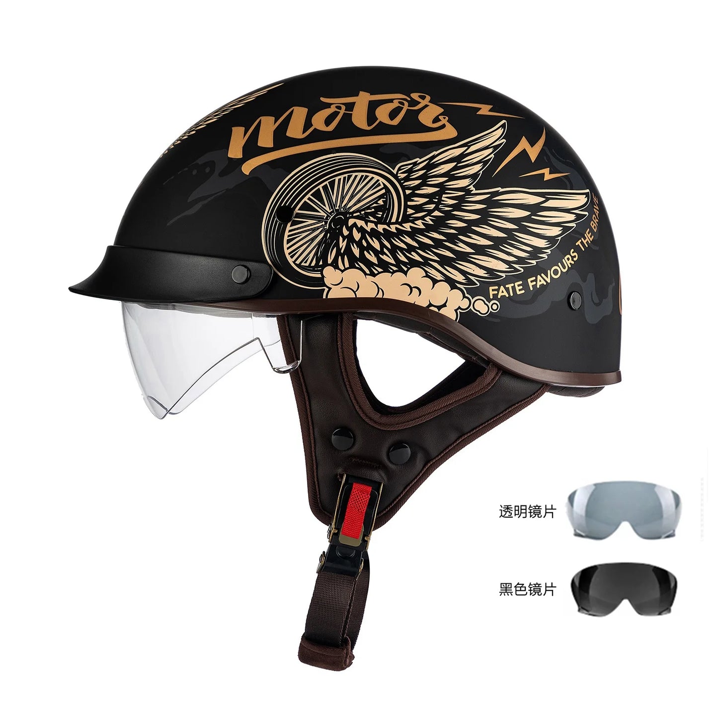 Classic Retro Half-Face Motorcycle Helmet for Riders