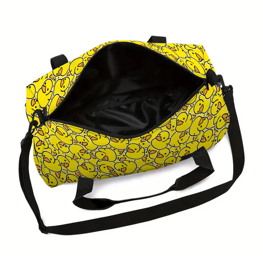 Large Multi-Functional Duffle Bag | Waterproof Yellow Duck Pattern