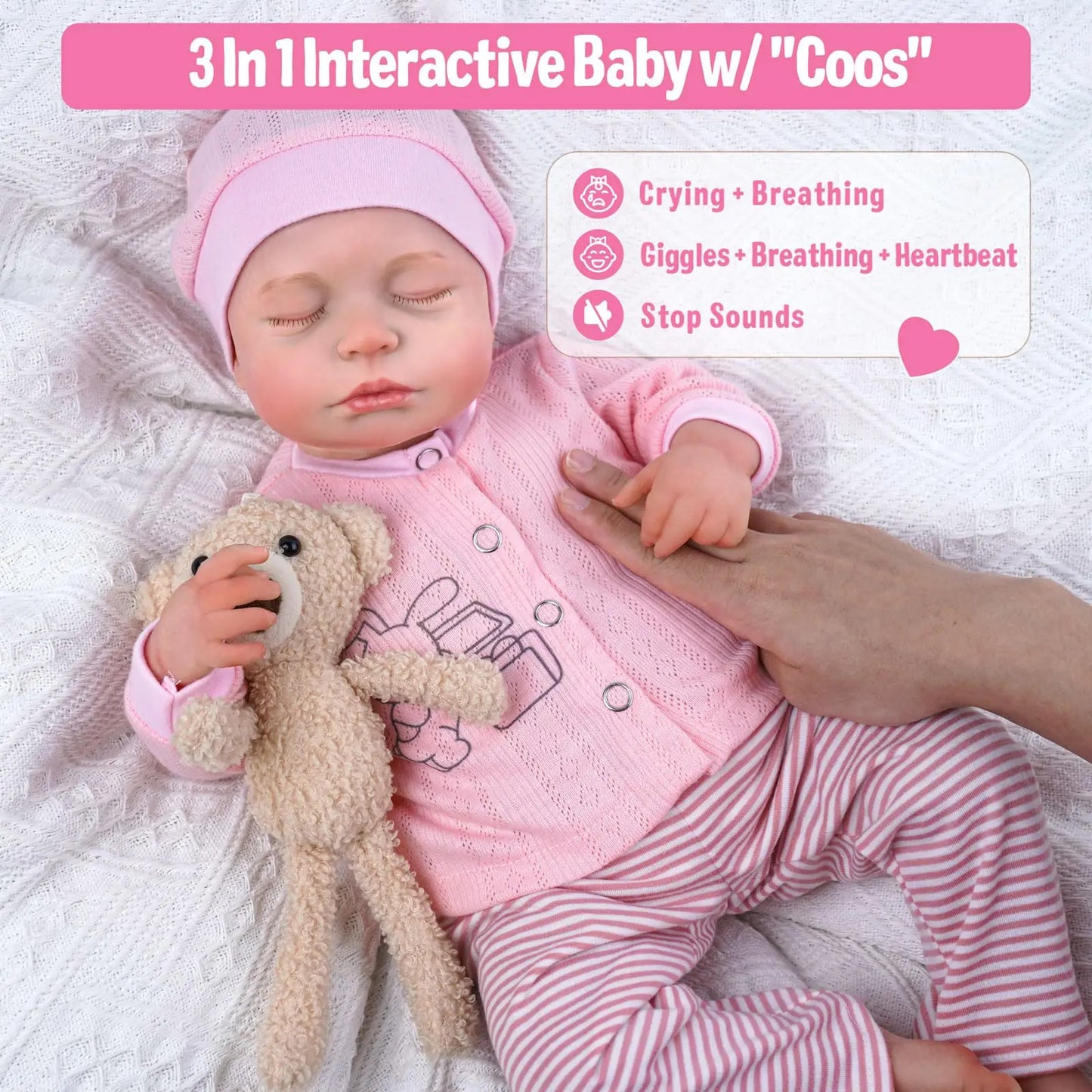 Realistic Reborn Baby Doll | Soft Vinyl Baby with Heartbeat