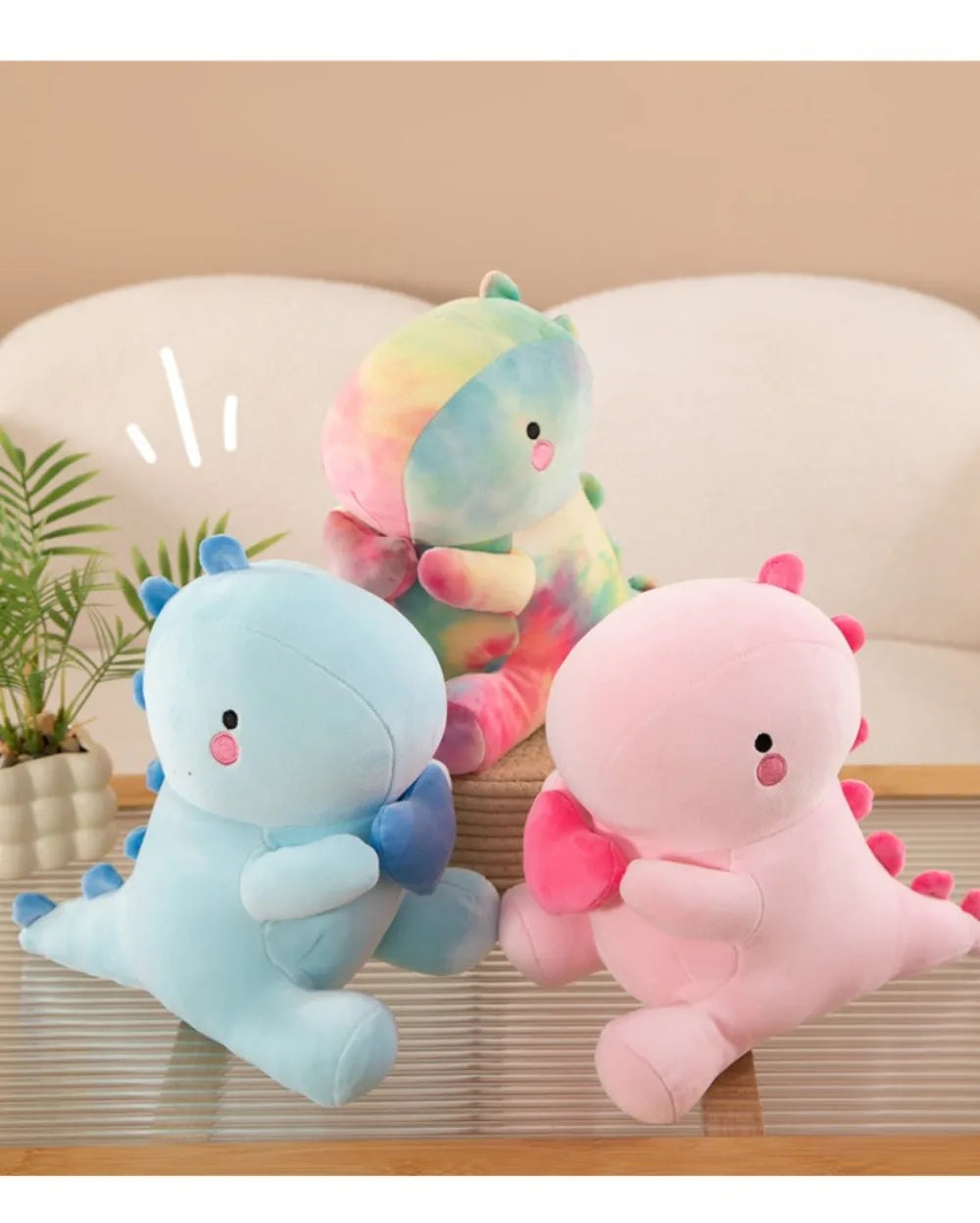 Cute Kawaii Plush Dinosaur Doll | Soft Cartoon Dino Toy for Kids