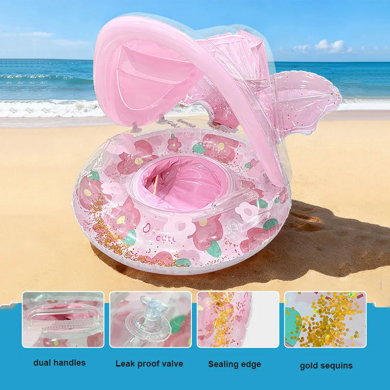 Inflatable Sunshade Swim Tube | Fun Pool Float for Summer