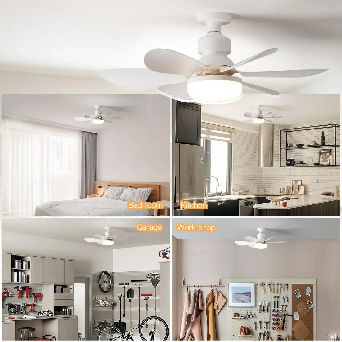 Cordless Light Socket Fan for Kitchen & Bedroom | Energy Efficient