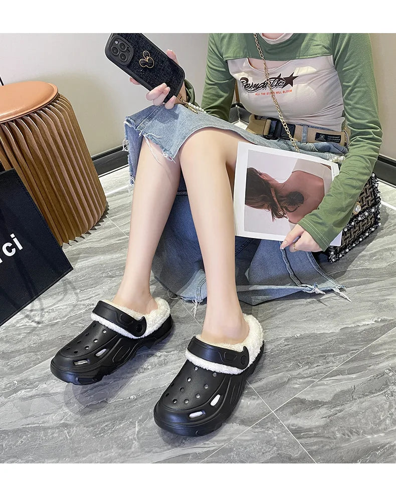 Women's Plush Corduroy Slippers | Cozy Warm Indoor Footwear