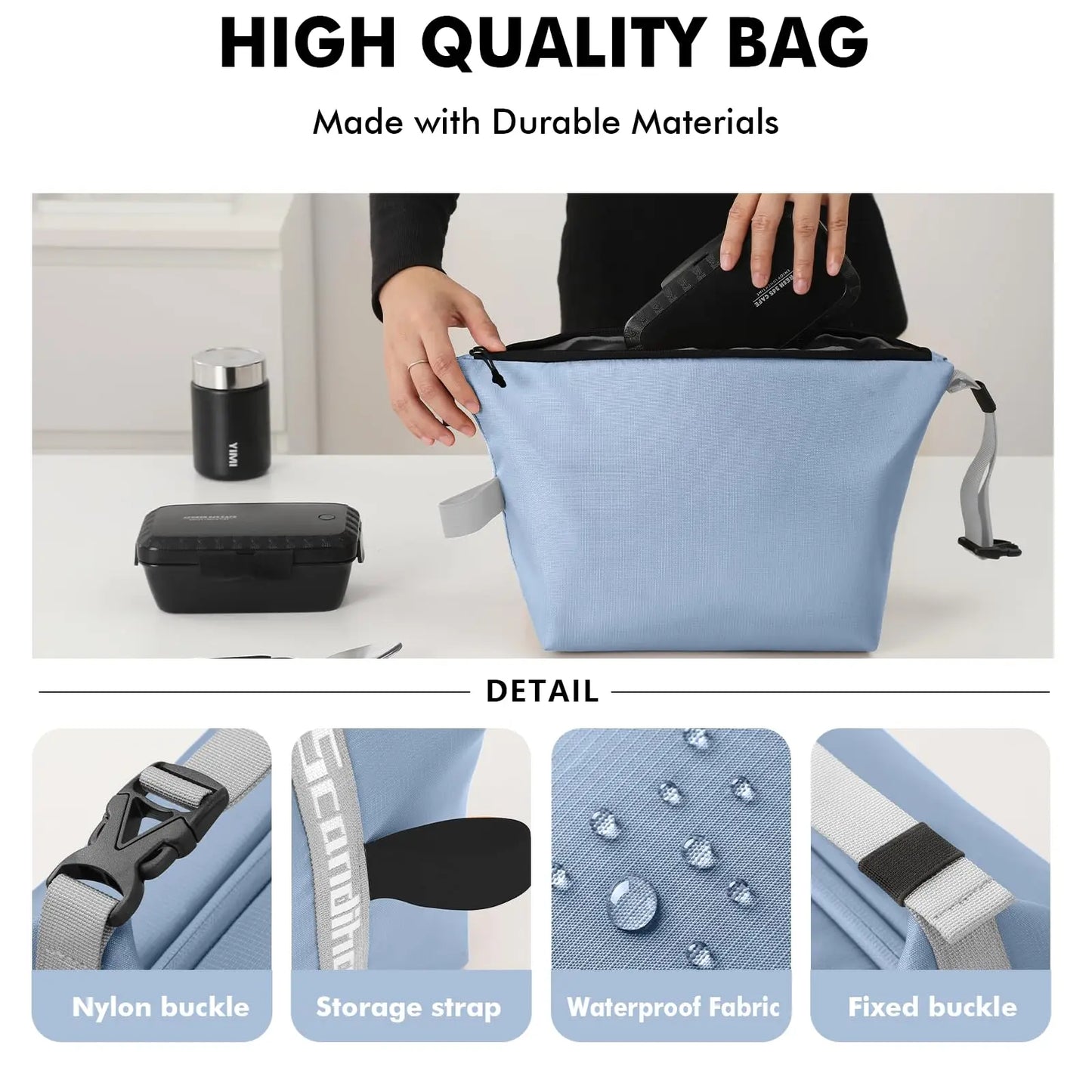 Insulated Lunch Bag for Women | Thermal Cooler Tote for Travel