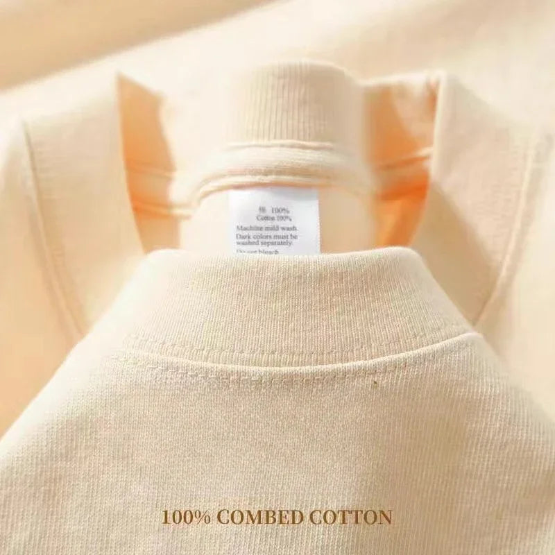 Men's Heavyweight Cotton Half Sleeve T-Shirt | Breathable Summer Style