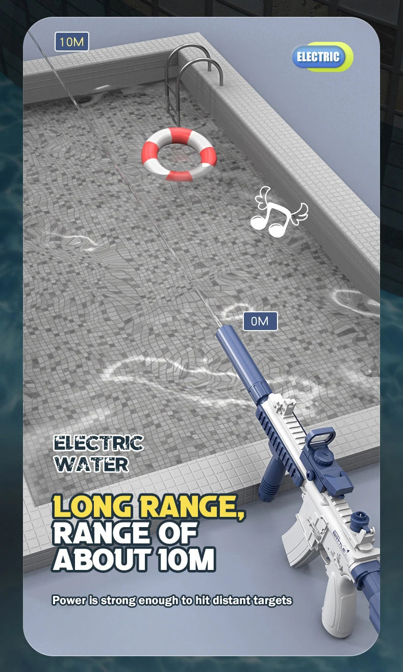 Electric Water Gun Pistol | Long Range Fun for Kids
