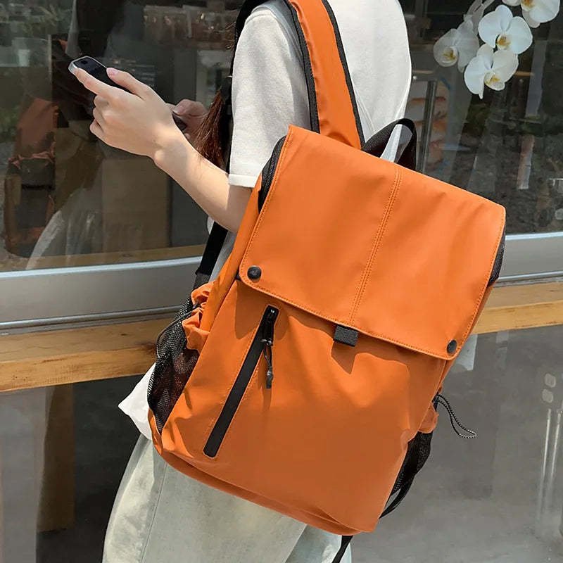Large Waterproof Leather Backpack for Travel & Business - Unisex