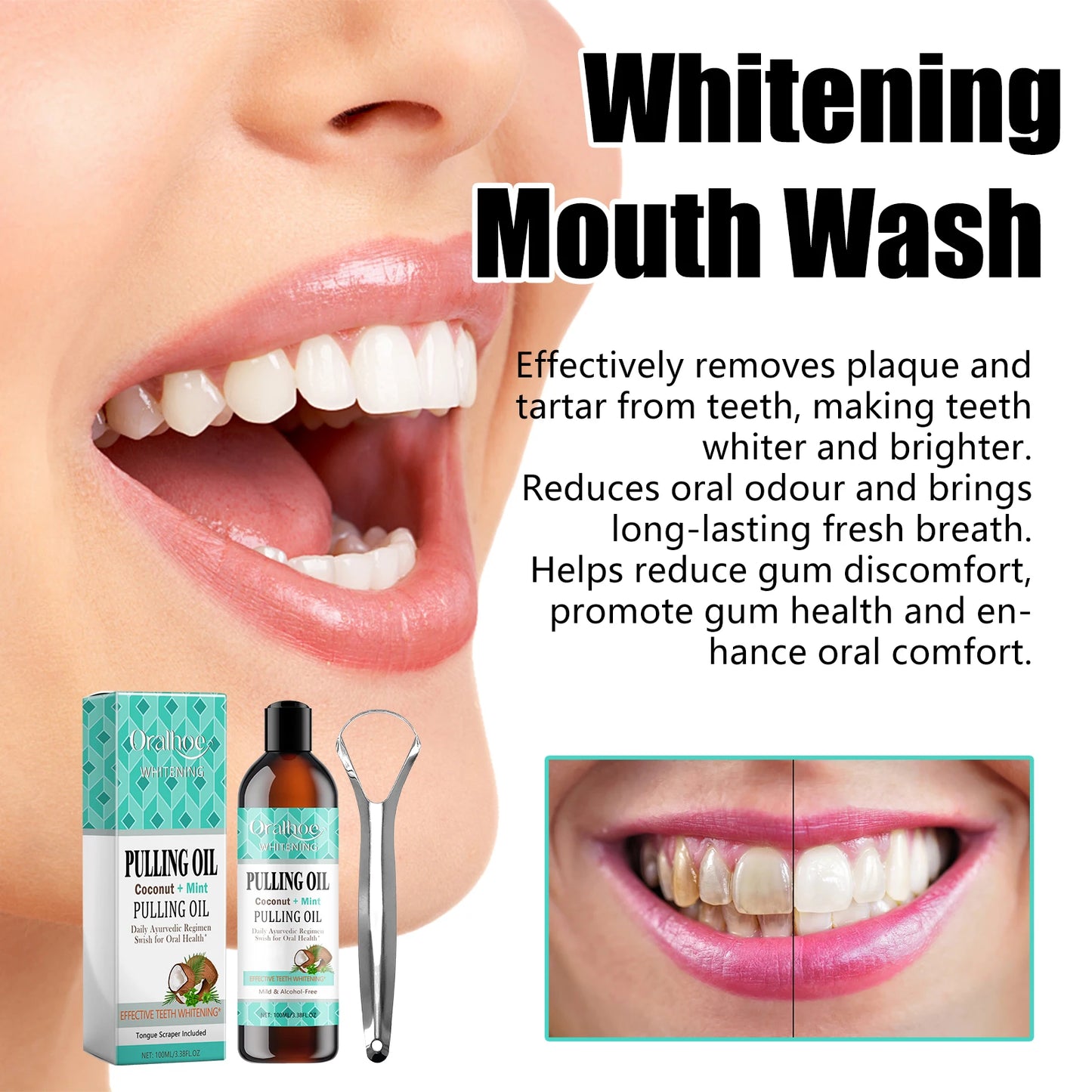 Coconut Mint Pulling Oil Mouthwash Kit | Fresh Oral Care Solution