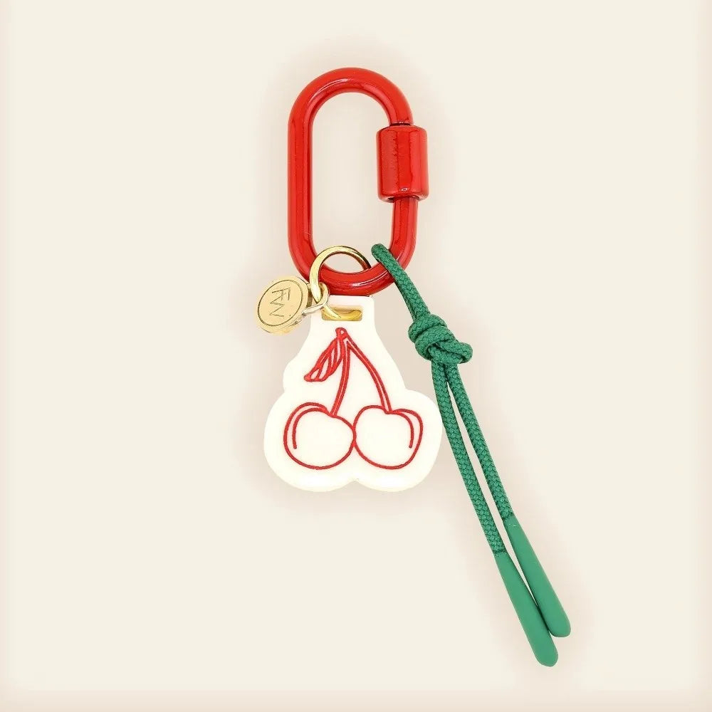 Retro Acrylic Charms Keyring | Cute Woven Pendant for Bags