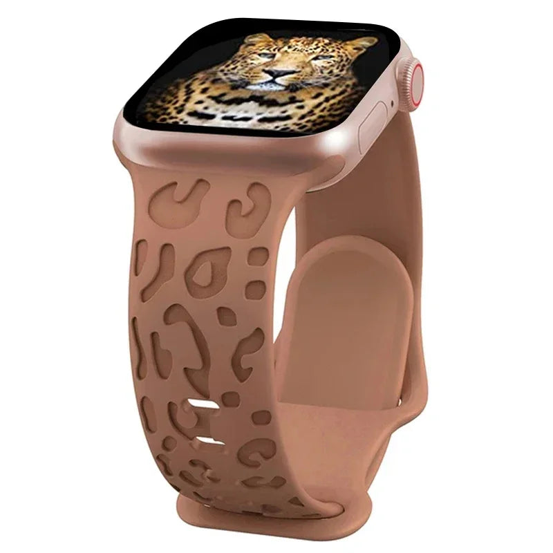 Stylish Engraved Silicone Watch Strap for Apple Watch