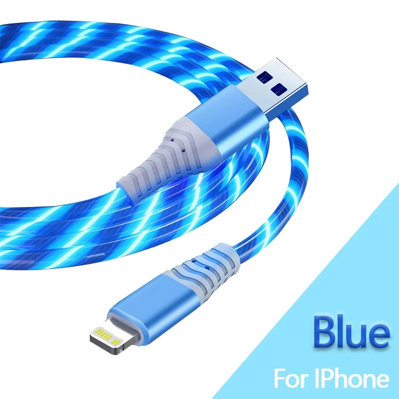 LED Glowing Fast Charging USB C & Micro USB Cable