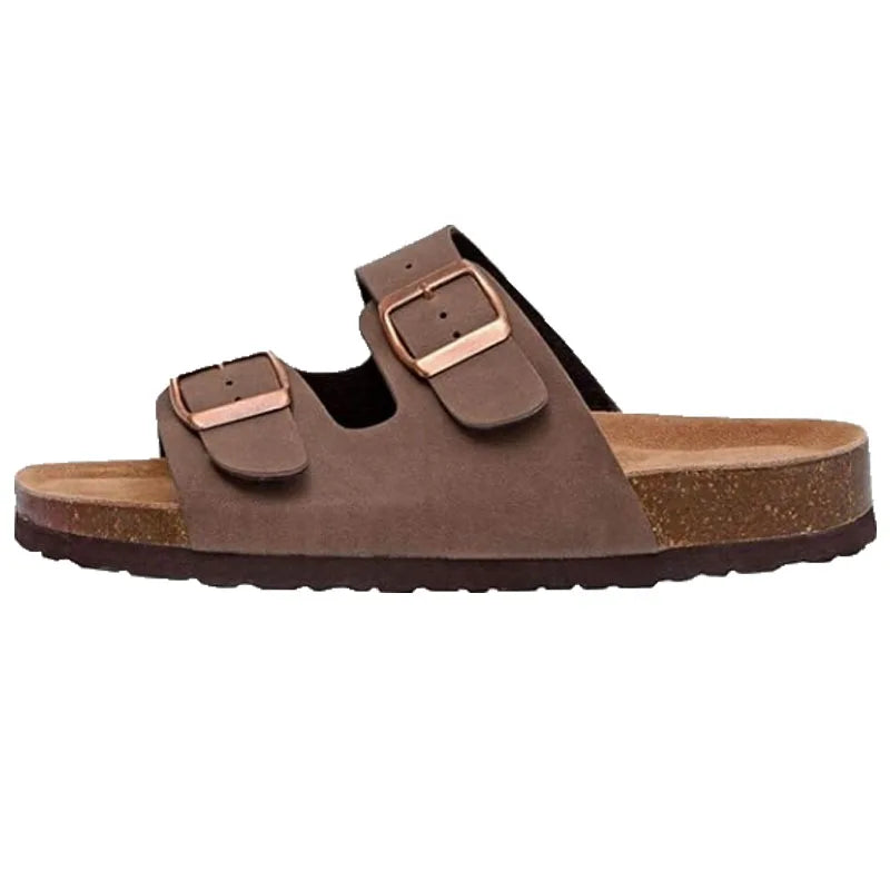 Women's Classic Cork Slippers | Comfortable Suede Clogs with Arch Support