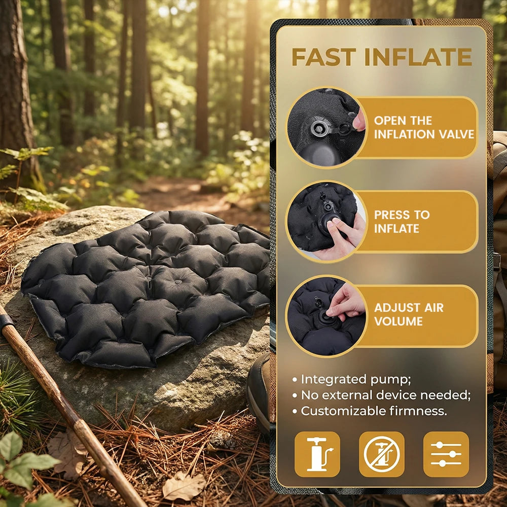 Portable Compact Inflatable Mattress for Outdoor Comfort