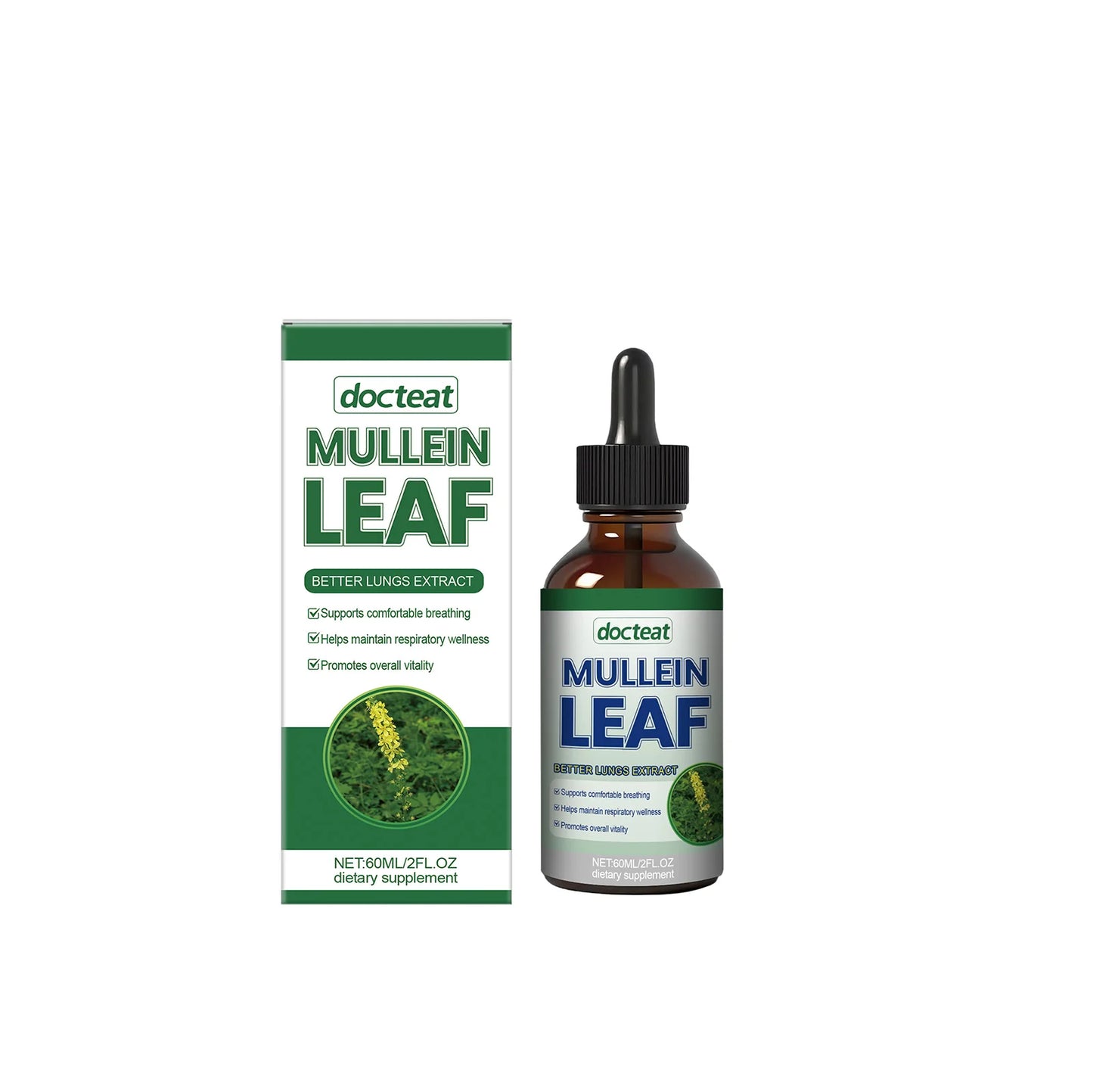 Herbal Mullein & Chlorophyll Drops for Respiratory Support