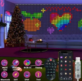 RGB LED Intelligent Curtain Lights | APP Control & DIY Patterns