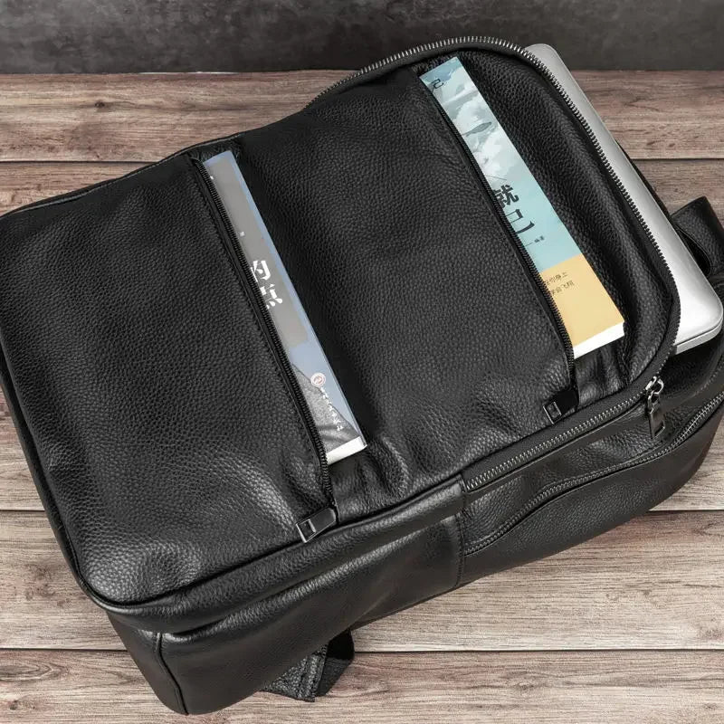 Men's Genuine Leather Business Backpack | Stylish & Functional