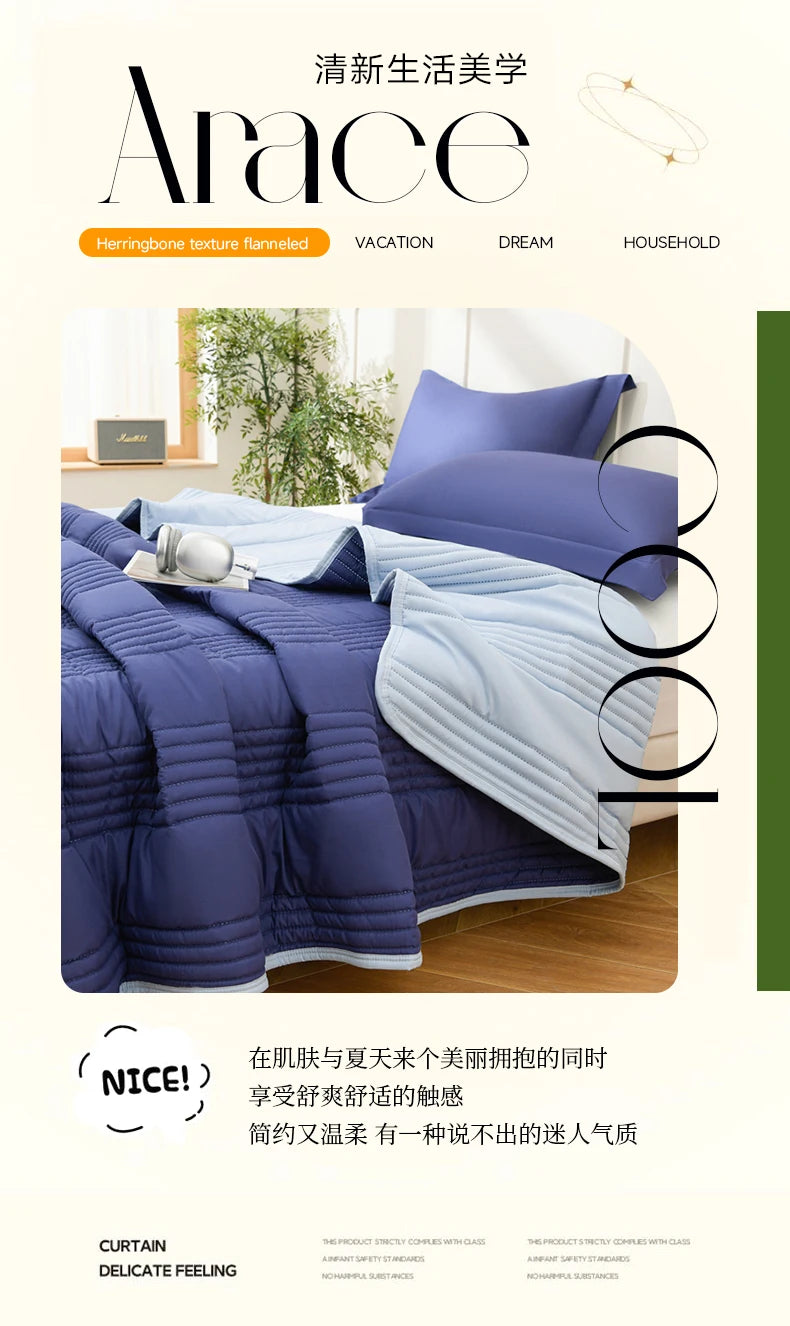 Lightweight Quilted Summer Blanket | Soft and Breathable Comforter